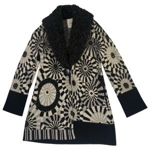 Anthropologie Womens M Wool Cardigan Sweater Whimsigoth Grunge Witchy Dark Fairy